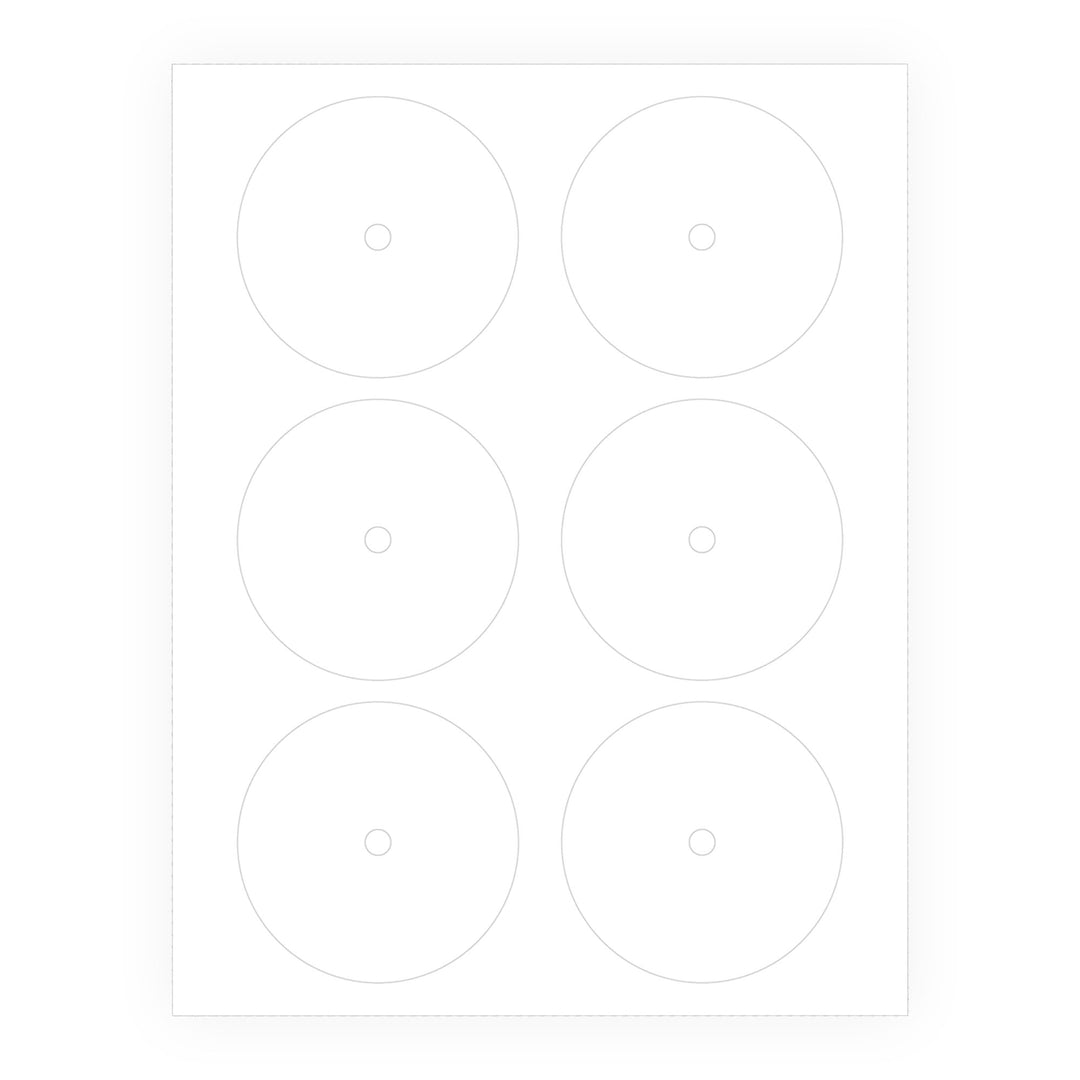 Printable Center Labels - White Matte – Record Lathe Parts