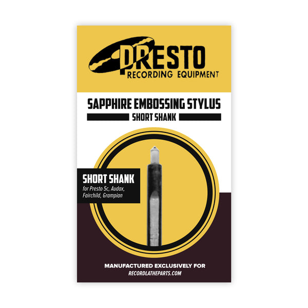 Sapphire Embossing Stylus (Short Shank) by Presto Recording Co
